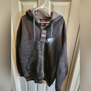 Mens Front Zip Hooded Eagles Sweatshirt